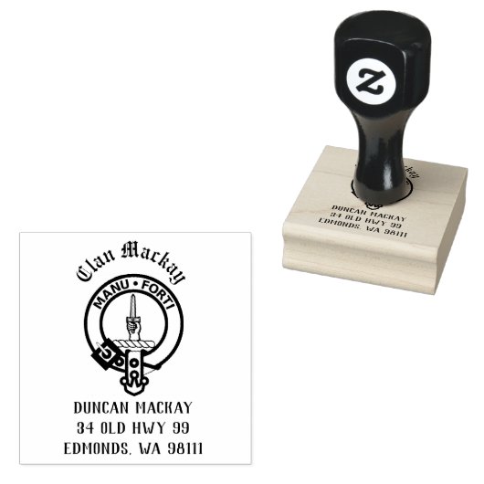 Clan Mackay Crest Badge  Rubberstempel (Gestempeld)