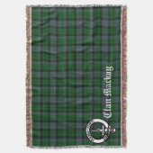 Clan Mackay Crest Badge & Tartan Deken (Voorkant Verticaal)