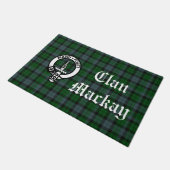 Clan Mackay Crest Badge & Tartan  Deurmat (Schuin)