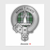 Clan MacKay Crest & Dress Tartan Sticker (Vel)