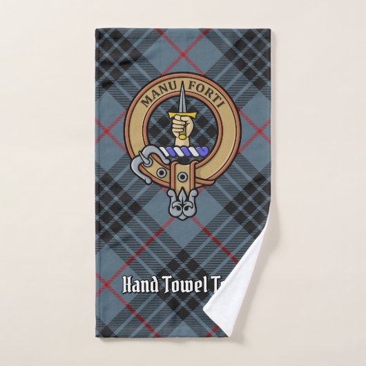 Clan MacKay Crest over Blue Tartan Bad Handdoek (Handdoek)
