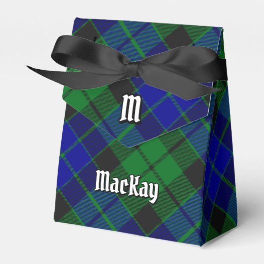 Clan MacKay Crest over Tartan Bedankdoosjes (Voorkant Zijde)