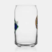 Clan MacKay Crest over Tartan Blikvorm Glas (Rechts)