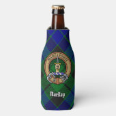 Clan MacKay Crest over Tartan Flesjeskoeler (Fles Voorkant)