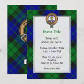 Clan MacKay Crest over Tartan Kaart (Voorkant / Achterkant)