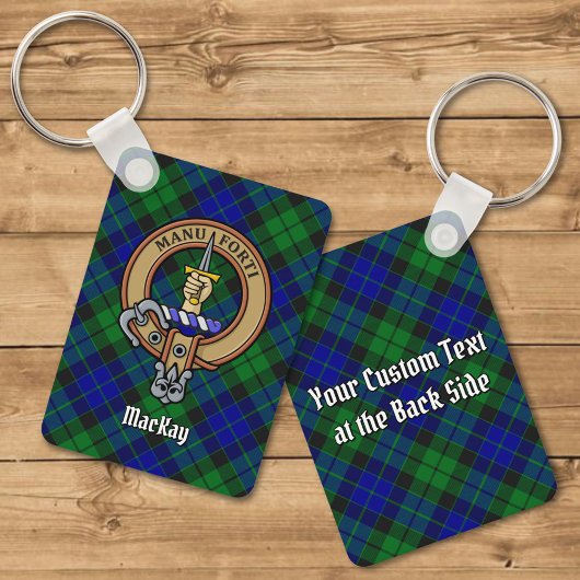Clan MacKay Crest over Tartan Sleutelhanger