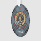 Clan MacKay Crest sur Blue Tartan (devant)