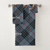 Clan MacKay Crest sur Blue Tartan (En situation)