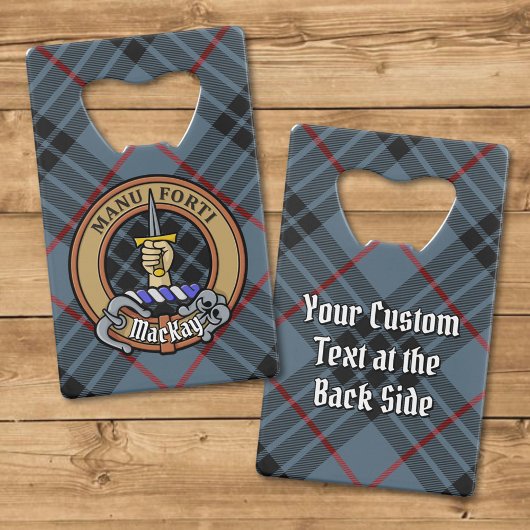 Clan MacKay Crest sur Blue Tartan