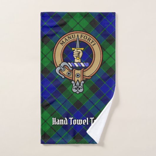Clan MacKay Crest sur Tartan (Serviette à main)