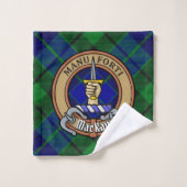 Clan MacKay Crest sur Tartan (Gant de toilette)