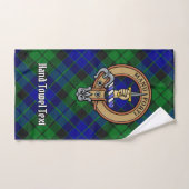 Clan MacKay Crest sur Tartan (Serviette à main)