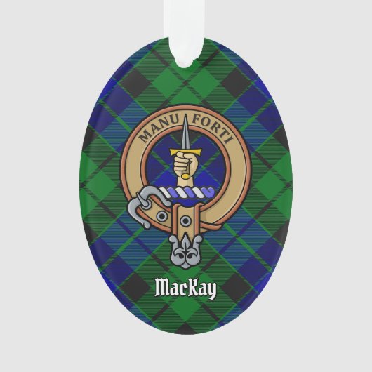 Clan MacKay Crest sur Tartan (devant)