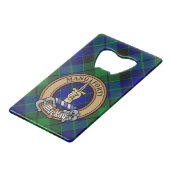Clan MacKay Crest sur Tartan (Devant Angle)