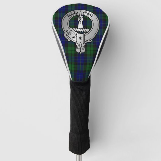 Clan MacKay Crest & Tartan Golfheadcover (Voorkant)
