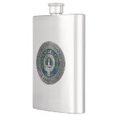 Clan MacKay Crest & Tartan Knot Flask Flacon (Links)