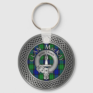 Clan MacKay Crest & Tartan Knot Sleutelhanger