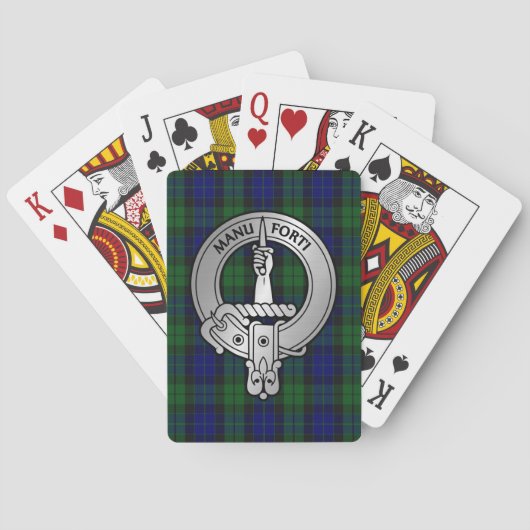 Clan MacKay Crest & Tartan Pokerkaarten (Achterkant)