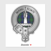 Clan MacKay Crest & Tartan Sticker (Vel)