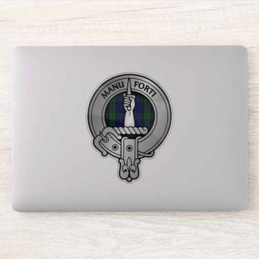 Clan MacKay Crest & Tartan Sticker (Computer)