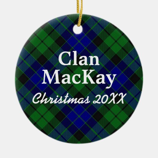 Clan MacKay Scottish Tartan Keramisch Ornament (Voorkant)