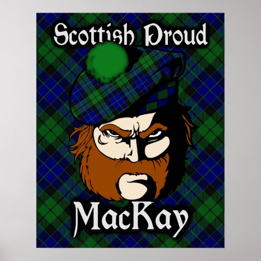 Clan MacKay Scottish Tartan Poster (Voorkant)