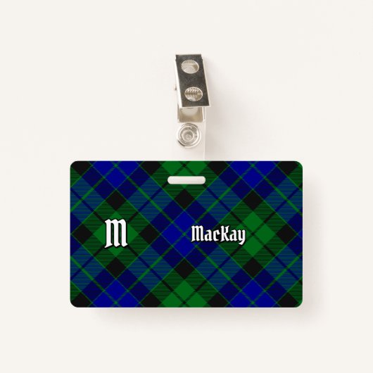 Clan MacKay Tartan Badge (Voorkant met clip)