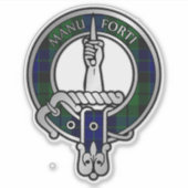Clan MacKay Tartan Crest Sticker (Voorkant)