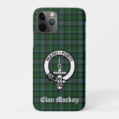 Clan Mackay Tartan en Crest Badge Case-Mate iPhone Case (Achterkant)