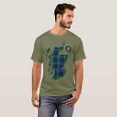 Clan MacKay Tartan Map & Crest T-Shirt (Devant entier)