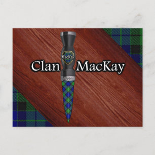 Clan MacKay Tartan Sgian Dubh Blade Briefkaart