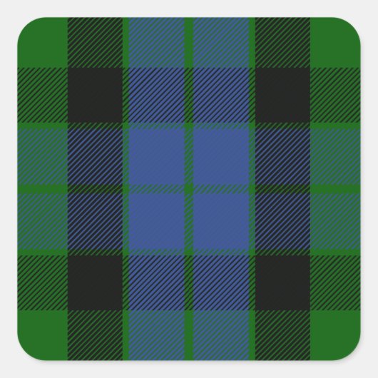 Clan MacKay Tartan Vierkante Sticker (Voorkant)