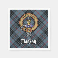 Clan MacKay Wapen over Blauwe Tartan