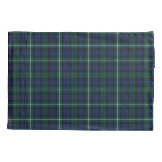 Clan Mackenzie Blauw en Groen Schots Plaid Kussensloop (Achterkant)