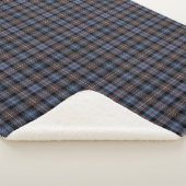 Clan Mackenzie Brown and Blue Reproduction Tartan Sherpa Deken (3/4)