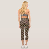 Clan MacKenzie Chasse Brown Tartan Capri Leggings (Verso)