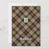 Clan MacKenzie Chasse Brown Tartan Invitation (Devant)