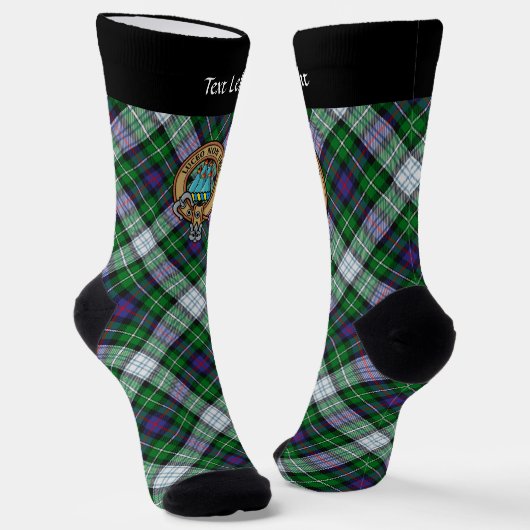 Clan MacKenzie Crest over Dress Tartan Socks Sokken (Gebogen)