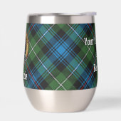 Clan MacKenzie Crest over Tartan (Links)