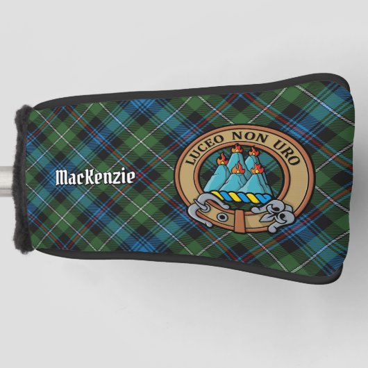 Clan MacKenzie Crest over Tartan Golfheadcover (Voorkant)