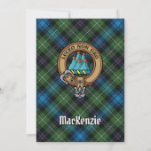 Clan MacKenzie Crest over Tartan Kaart (Achterkant)