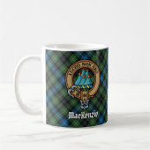 Clan MacKenzie Crest over Tartan Koffiemok (Links)