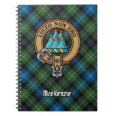 Clan MacKenzie Crest over Tartan Notitieboek (Voorkant)