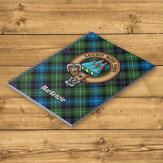 Clan MacKenzie Crest over Tartan Notitieboek
