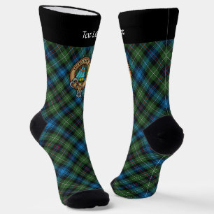 Clan MacKenzie Crest over Tartan Socks Sokken