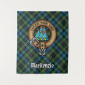 Clan MacKenzie Crest over Tartan Wandkleed (Voorkant)