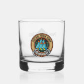 Clan MacKenzie Crest over Tartan Whisky Glas (Voorkant)