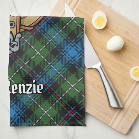 Clan MacKenzie Crest Serviette de cuisine (Quart Plié)
