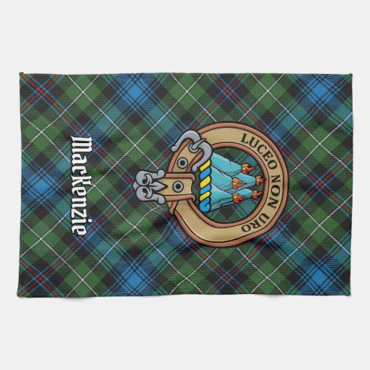 Clan MacKenzie Crest Serviette de cuisine (Horizontal)
