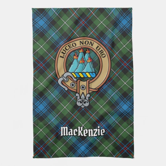 Clan MacKenzie Crest Serviette de cuisine (Vertical)